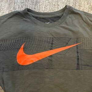 Nike Dri Fit Men's Tee with Orange Swoosh